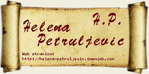 Helena Petruljević vizit kartica